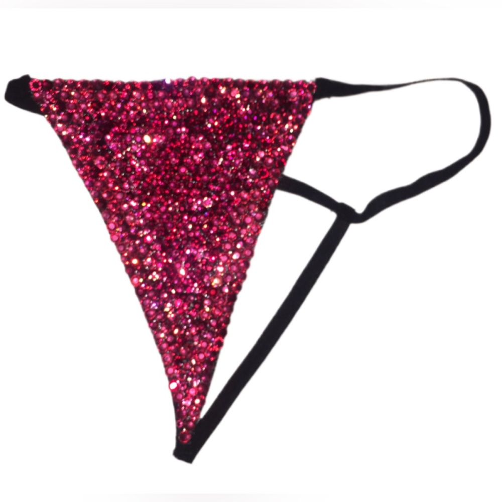 Fuchsia Pink Sparkly Rhinestone Pantie Sizes XS Small Medium Large 1X 2X 3X 4X
